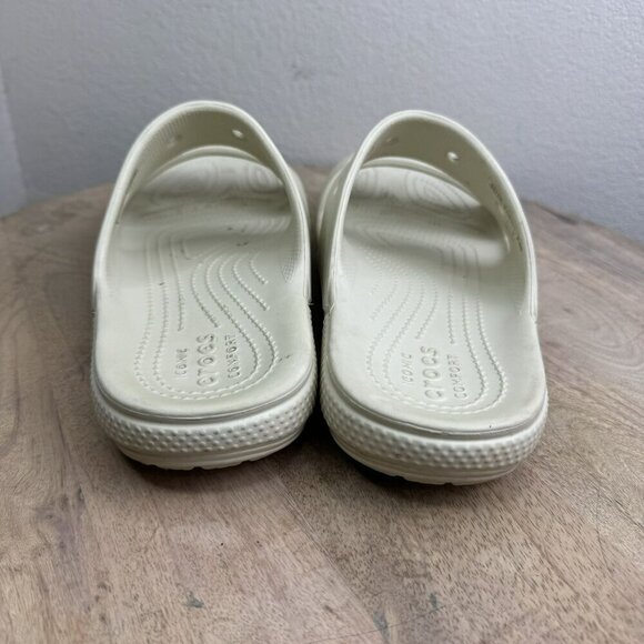Crocs‎ Womens Mens Unisex Slide Sandals Lightweight Comfort Casual White 8M 10W - Picture 3 of 7